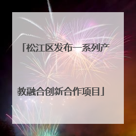 松江区发布一系列产教融合创新合作项目