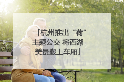 杭州推出“荷”主题公交 将西湖美景搬上车厢