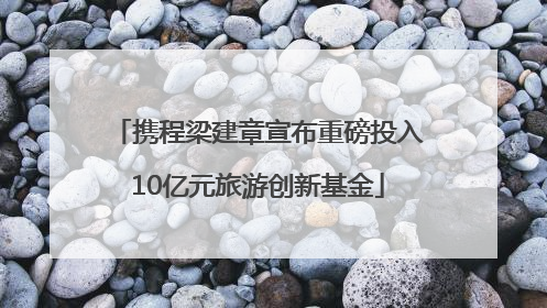 携程梁建章宣布重磅投入10亿元旅游创新基金