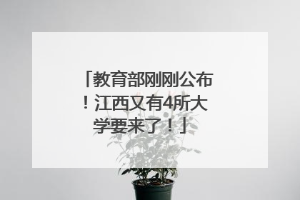 教育部刚刚公布！江西又有4所大学要来了！
