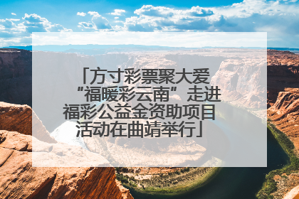 方寸彩票聚大爱 “福暖彩云南”走进福彩公益金资助项目活动在曲靖举行