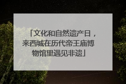 文化和自然遗产日，来西城在历代帝王庙博物馆里遇见非遗