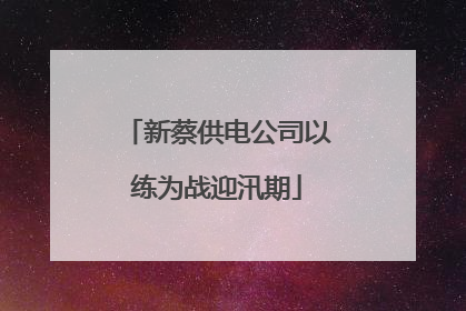 新蔡供电公司以练为战迎汛期
