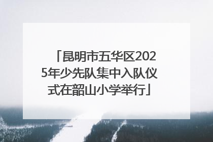 昆明市五华区2025年少先队集中入队仪式在韶山小学举行