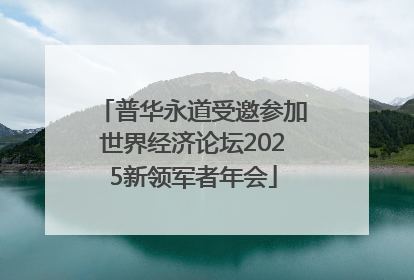 普华永道受邀参加世界经济论坛2025新领军者年会