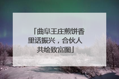 曲阜王庄煎饼香里话振兴，合伙人共绘致富图