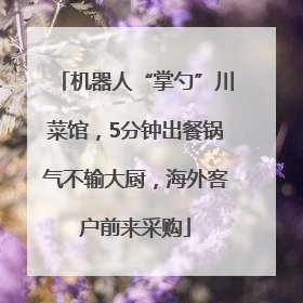 机器人“掌勺”川菜馆，5分钟出餐锅气不输大厨，海外客户前来采购