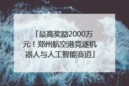 最高奖励2000万元！郑州航空港竞逐机器人与人工智能赛道