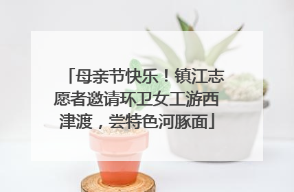 母亲节快乐！镇江志愿者邀请环卫女工游西津渡，尝特色河豚面