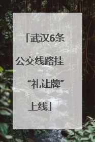 武汉6条公交线路挂“礼让牌”上线
