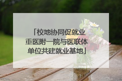 校地协同促就业 重医附一院与医联体单位共建就业基地