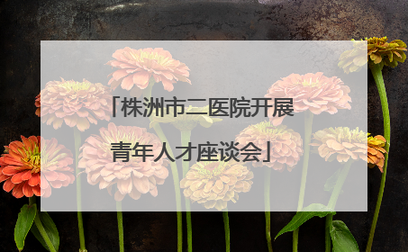 株洲市二医院开展青年人才座谈会