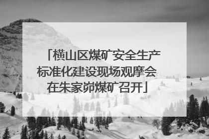 横山区煤矿安全生产标准化建设现场观摩会在朱家峁煤矿召开