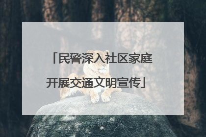 民警深入社区家庭开展交通文明宣传