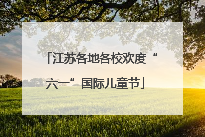江苏各地各校欢度“六一”国际儿童节
