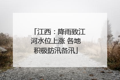 江西：降雨致江河水位上涨 各地积极防汛备汛