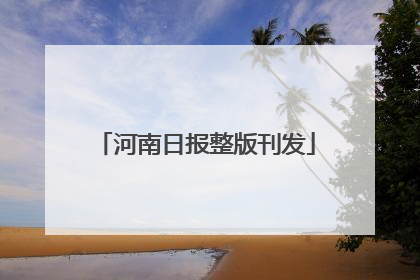 河南日报整版刊发