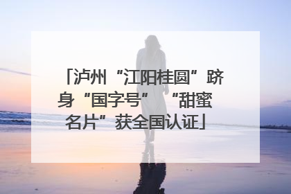 泸州“江阳桂圆”跻身“国字号” “甜蜜名片”获全国认证