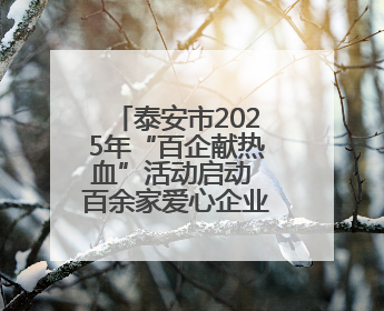 泰安市2025年“百企献热血”活动启动 百余家爱心企业家献血庆祝世界献血者日