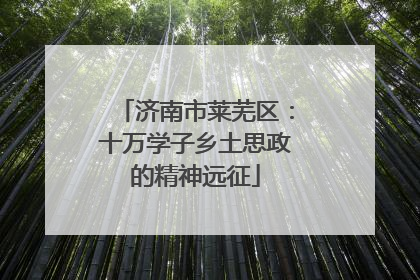 济南市莱芜区：十万学子乡土思政的精神远征