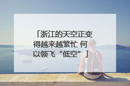 浙江的天空正变得越来越繁忙 何以领飞“低空”