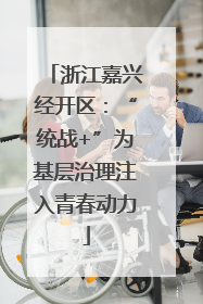 浙江嘉兴经开区：“统战+”为基层治理注入青春动力