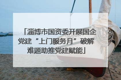 淄博市国资委开展国企党建“上门服务月”破解难题助推党建赋能