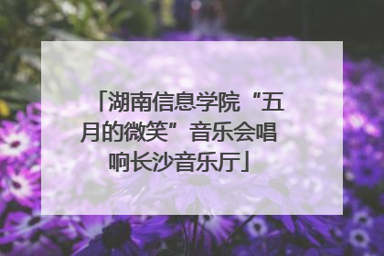 湖南信息学院“五月的微笑”音乐会唱响长沙音乐厅