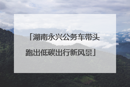 湖南永兴公务车带头跑出低碳出行新风景