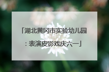 湖北黄冈市实验幼儿园：表演皮影戏庆六一