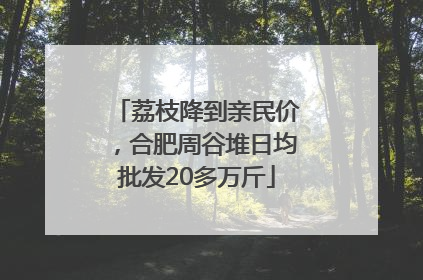 荔枝降到亲民价，合肥周谷堆日均批发20多万斤