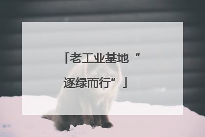 老工业基地“逐绿而行”
