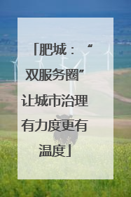 肥城：“双服务圈”让城市治理有力度更有温度