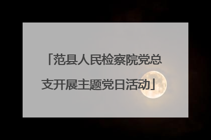 范县人民检察院党总支开展主题党日活动