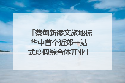 蔡甸新添文旅地标 华中首个近郊一站式度假综合体开业