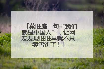 蔡旺庭一句“我们就是中国人”，让网友发现旺旺早就不只卖雪饼了！