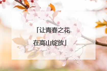 让青春之花在高山绽放