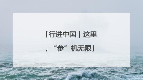 行进中国｜这里，“参”机无限