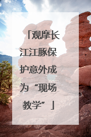 观摩长江江豚保护意外成为“现场教学”