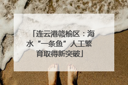连云港赣榆区：海水“一条鱼”人工繁育取得新突破