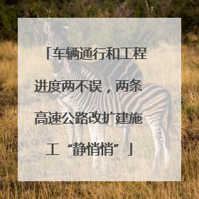 车辆通行和工程进度两不误，两条高速公路改扩建施工“静悄悄”
