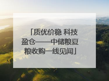质优价稳 科技盈仓——中储粮夏粮收购一线见闻