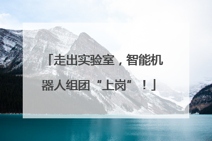走出实验室，智能机器人组团“上岗”！