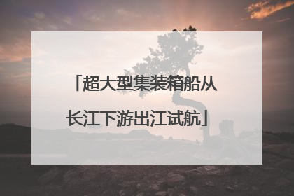 超大型集装箱船从长江下游出江试航