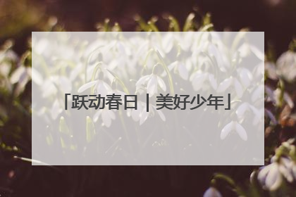 跃动春日｜美好少年