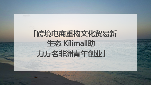 跨境电商重构文化贸易新生态 Kilimall助力万名非洲青年创业