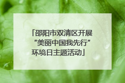 邵阳市双清区开展“美丽中国我先行”环境日主题活动