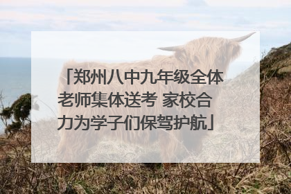郑州八中九年级全体老师集体送考 家校合力为学子们保驾护航