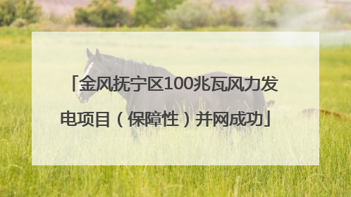 金风抚宁区100兆瓦风力发电项目（保障性）并网成功