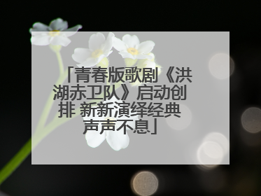 青春版歌剧《洪湖赤卫队》启动创排 新新演绎经典声声不息